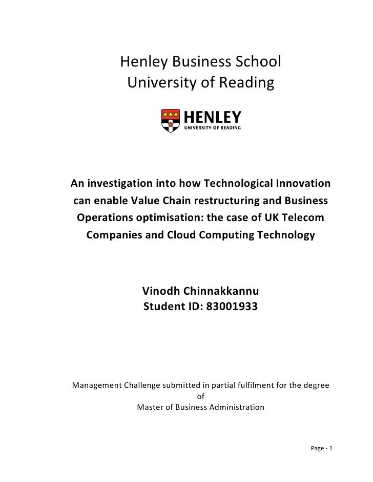 Dissertation report on telecommunication